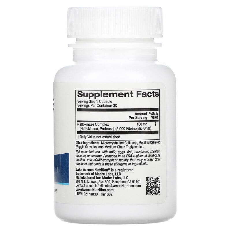 California Gold Nutrition, Nattokinase, Proteolytic Enzyme, 2,000 FUs, 30 Veggie Capsules