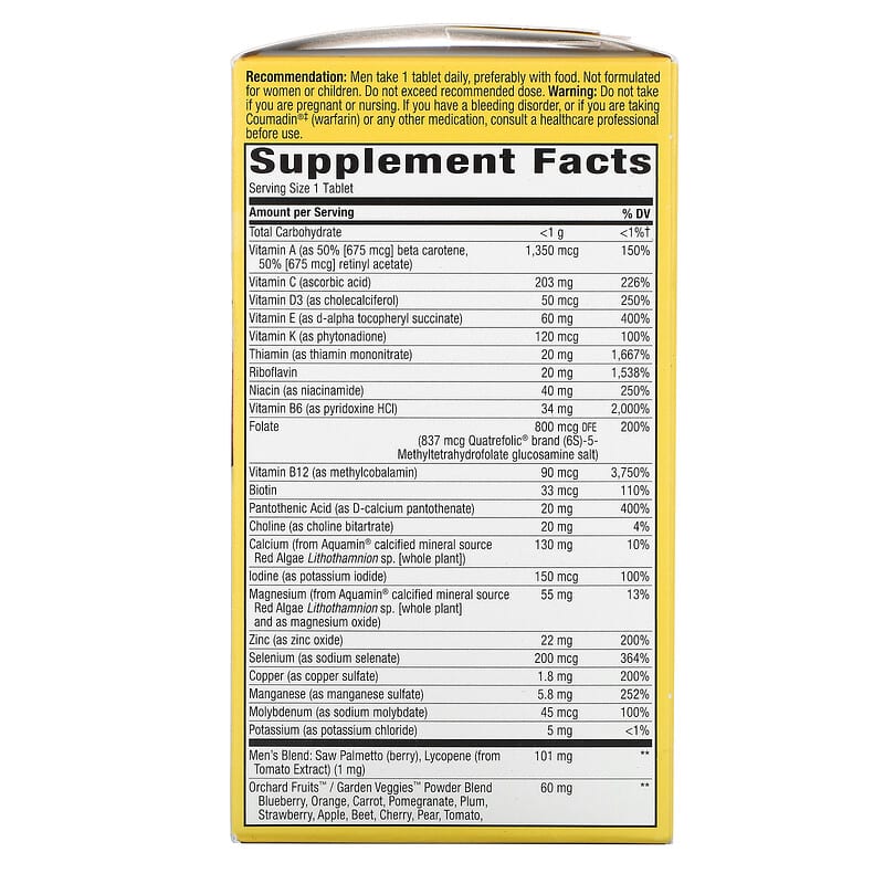 Nature's Way, Alive! Men's 50+ Ultra Multivitamin, 60 Tablets
