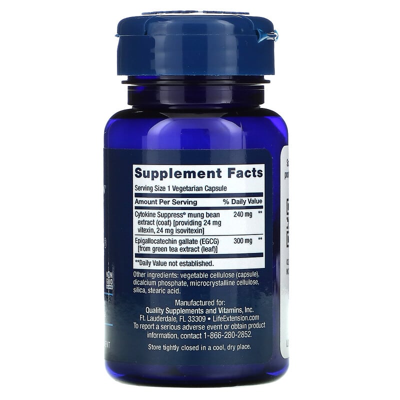 Life Extension, Cytokine Suppress® with EGCG, 30 Vegetarian Capsules