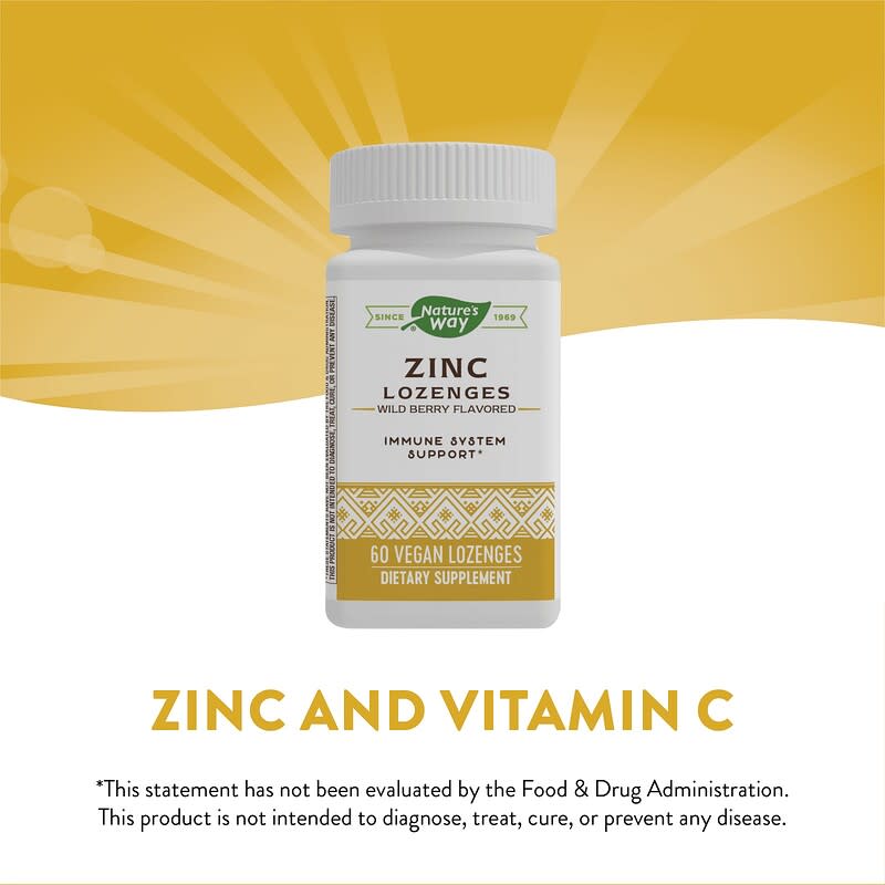 Nature's Way, Zinc Lozenges, Wild Berry , 60 Vegan Lozenges