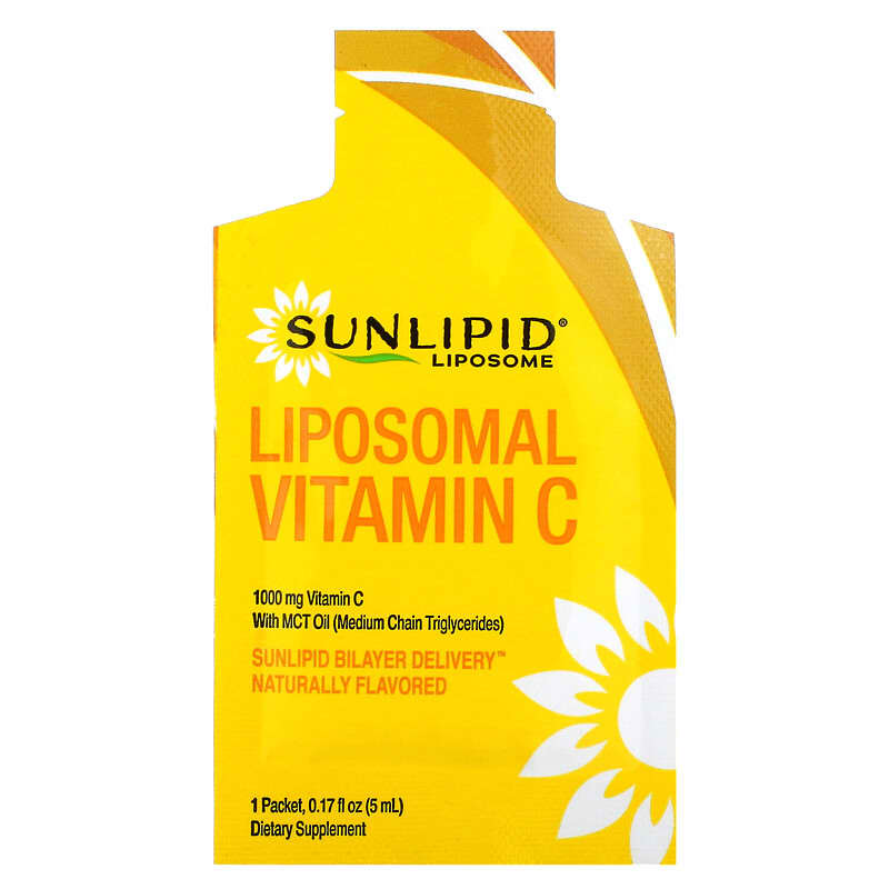Sunlipid, Liposomal Vitamin C with MCT Oil, 30 Packets, 0.17 fl oz (5 ml) Each