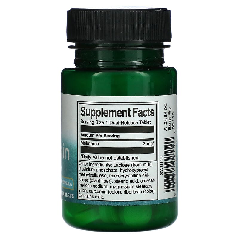 Swanson, Melatonin, Dual-Release, 3 mg, 60 Tablets