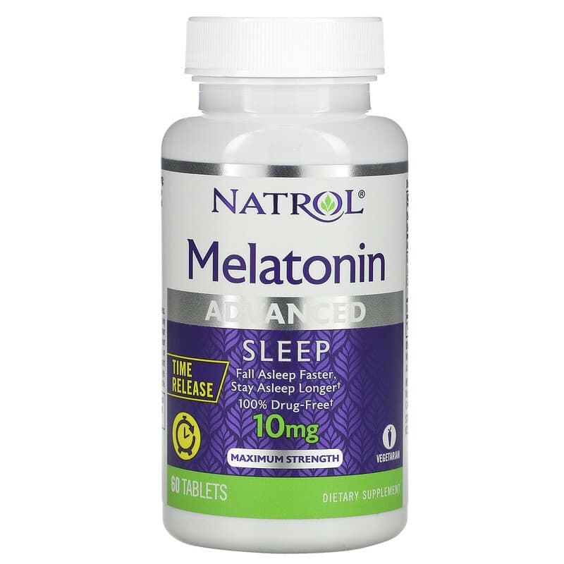 Natrol, Melatonin, Time Release, 10 mg, 60 Tablets