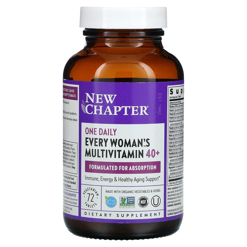 New Chapter, One Daily Every Woman's Multivitamin 40+, 72 Vegetarian Tablets