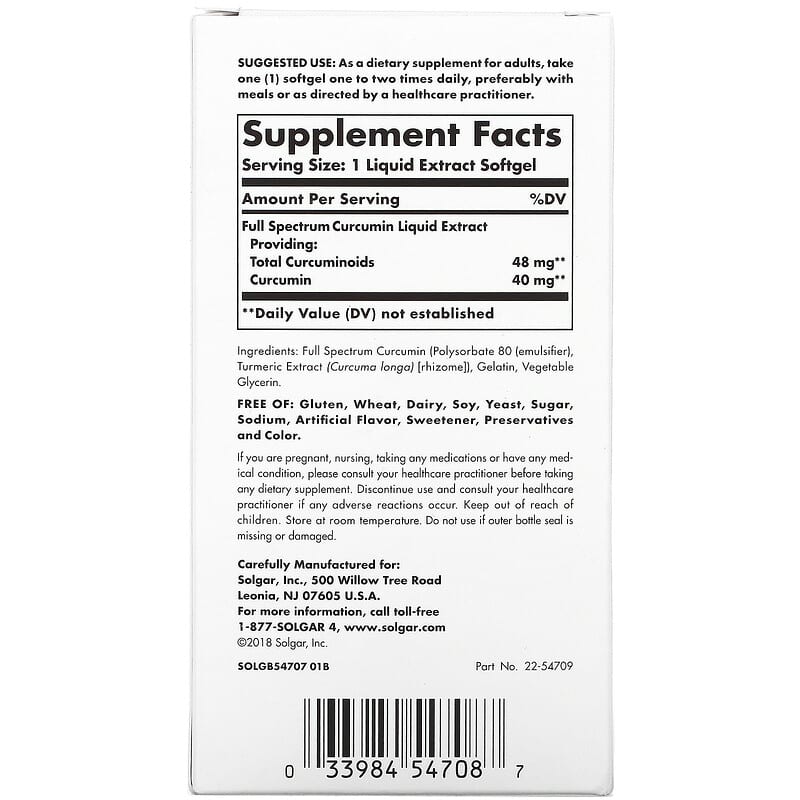 Solgar, Full Spectrum Curcumin, 90 LiCaps