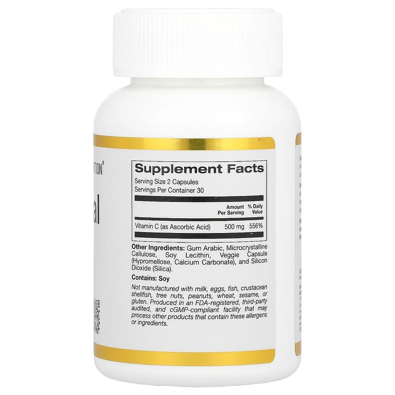 California Gold Nutrition, Liposomal Vitamin C, 60 Veggie Capsules (250 mg per Capsule)
