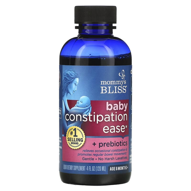 Mommy's Bliss, Baby Constipation Ease + Probiotics, Age 6 Months+, 4 fl oz (120 ml)