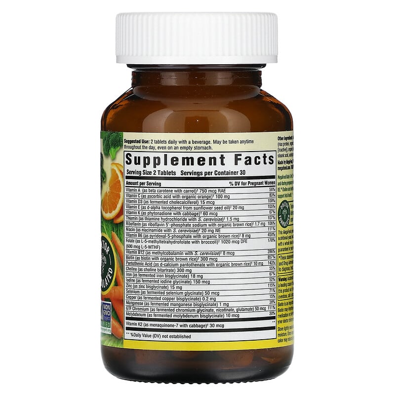 MegaFood, Baby &amp; Me 2, Prenatal Multi, 60 Tablets