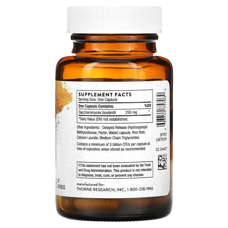 Thorne, Sacro-B, Probiotic, 60 Capsules (250 mg per Capsule)