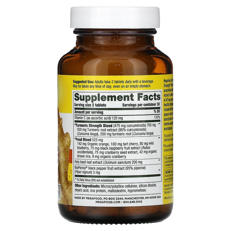 MegaFood, Turmeric Curcumin, 60 Tablets