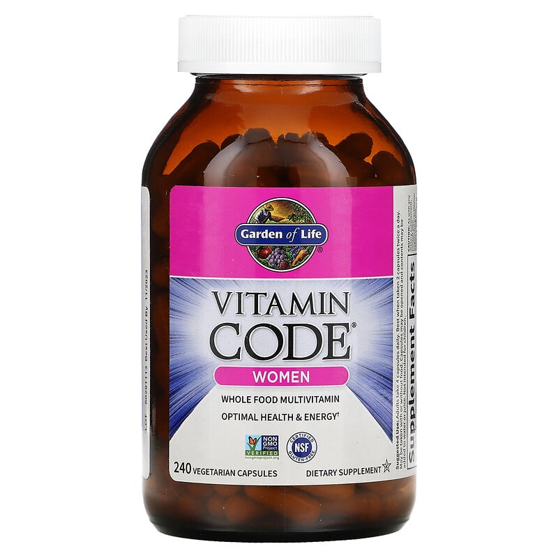 Garden of Life, Vitamin Code®, Whole Food Multivitamin, Women, 240 Vegetarian Capsules