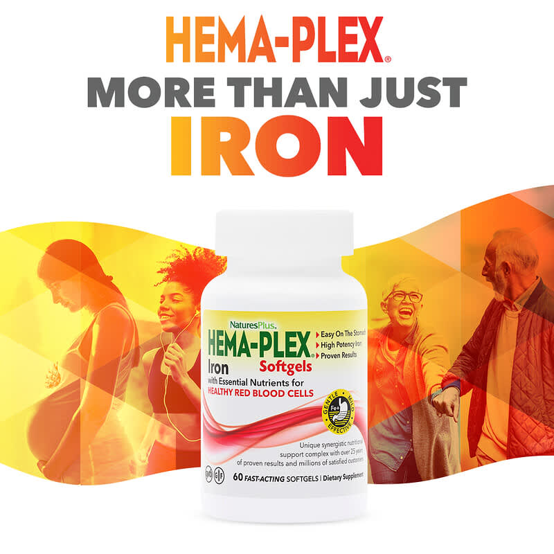 NaturesPlus, Hema-Plex, 60 Fast-Acting Softgels