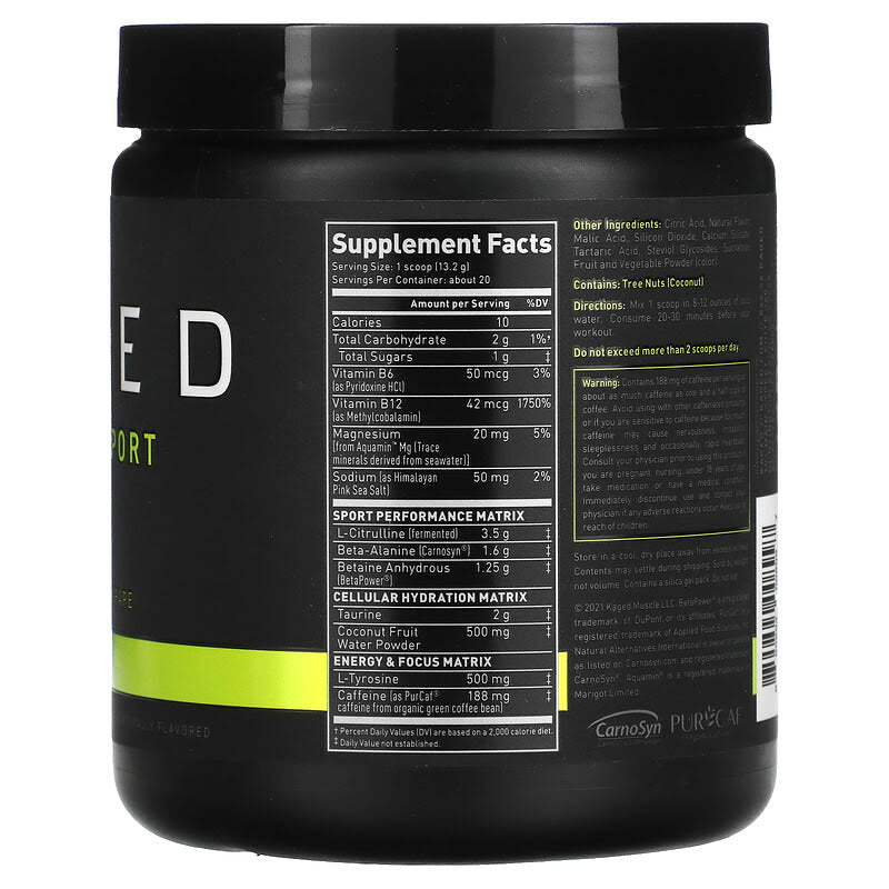 Kaged, Pre-Workout, Sport, Glacier Grape, 9.52 oz (270 g)
