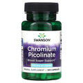 Swanson, Chromium Picolinate, 200 mcg, 100 Vegan Capsules