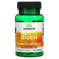 Swanson, Biotin, 5,000 mcg, 100 Vegan Capsules