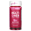 Pink, Multi For Her + Collagen Gummies, Natural Mixed Berry, 60 Gummies