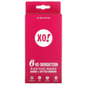 Here We Flo, XO! Righteous Rubber Ribbed + Dotted Condoms, Unscented, 6 Condoms