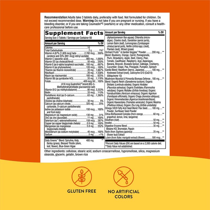 Nature's Way, Alive! Max3 Potency, Adult Complete Multivitamin, No Added Iron, 180 Tablets