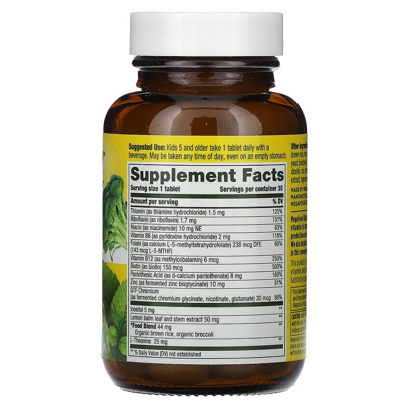 MegaFood, Kids B Complex, 30 Mini Tablets