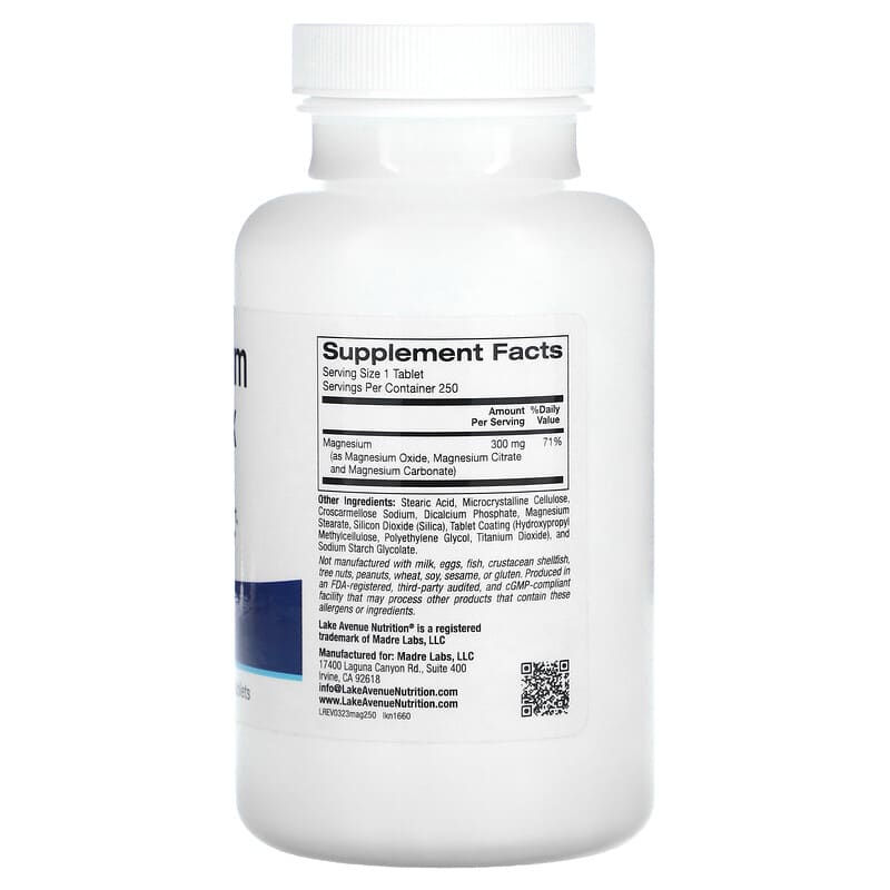 California Gold Nutrition, Magnesium Complex, 300 mg, 250 Tablets