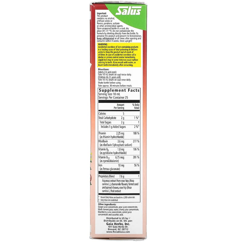 Floradix, Floravital® Iron + Herbs, 8.5 fl oz (250 ml)