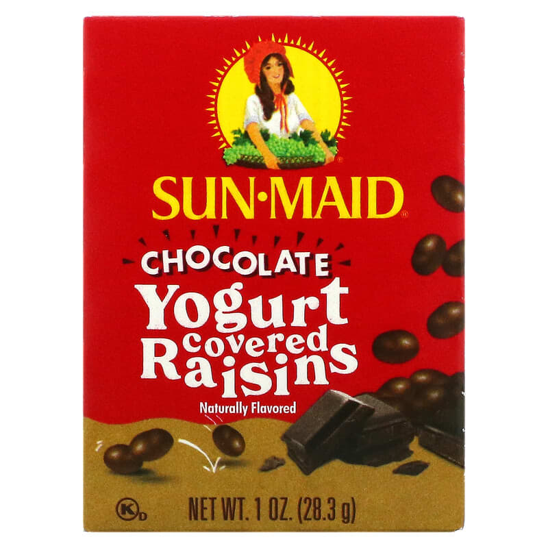 Sun-Maid, Yogurt Covered Raisins, Chocolate, 6 Boxes, 1 oz (28 g) Each