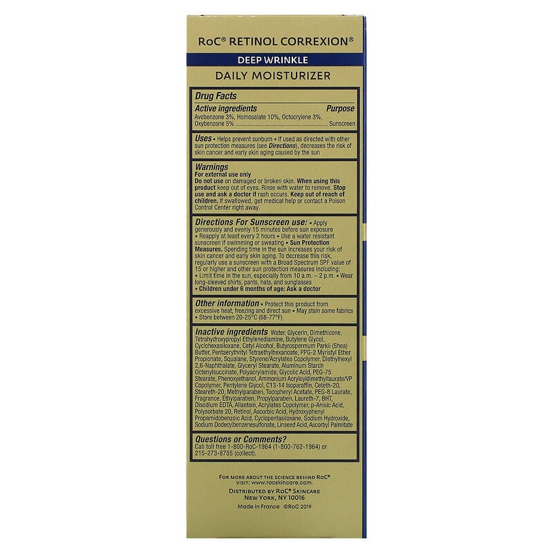 RoC, Retinol Correxion®, Deep Wrinkle Daily Moisturizer, SPF 30, 1 fl oz (30 ml)