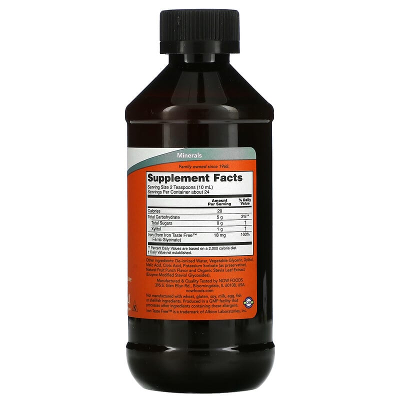NOW Foods, Liquid Iron, 18 mg, 8 fl oz (237 ml)