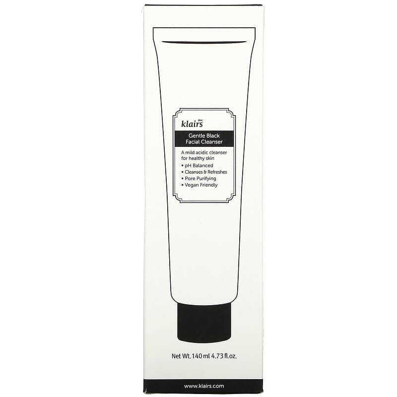 Dear, Klairs, Gentle Black Facial Cleanser, 4.73 fl oz (140 ml)