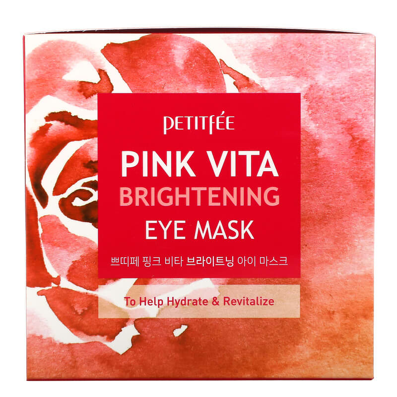 Petitfee, Pink Vita Brightening Eye Mask, 60 Pieces, 70 g