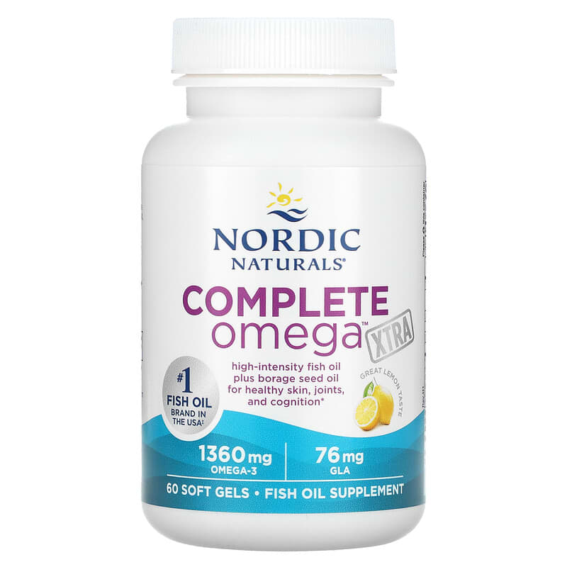 Nordic Naturals, Complete Omega Xtra, Lemon, 680 mg, 60 Soft Gels