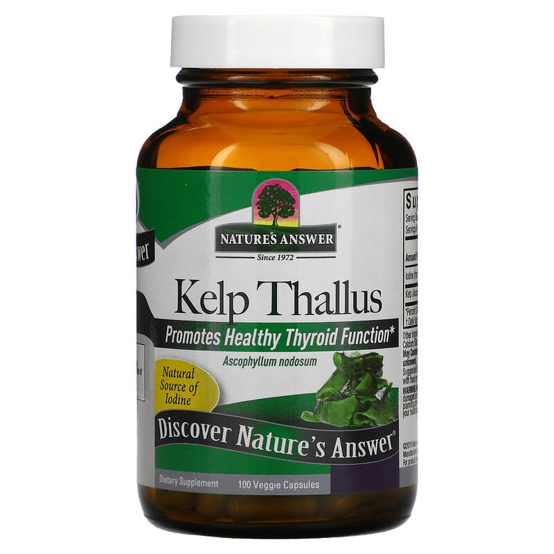 Nature's Answer, Kelp Thallus, 100 Veggie Capsules