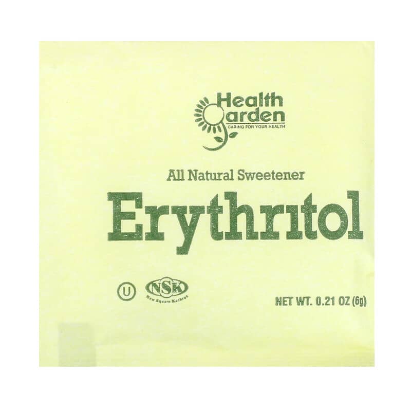 Health Garden, All-Natural Erythritol Sweetener, 50 Packets, 0.21 oz (6 g) Each