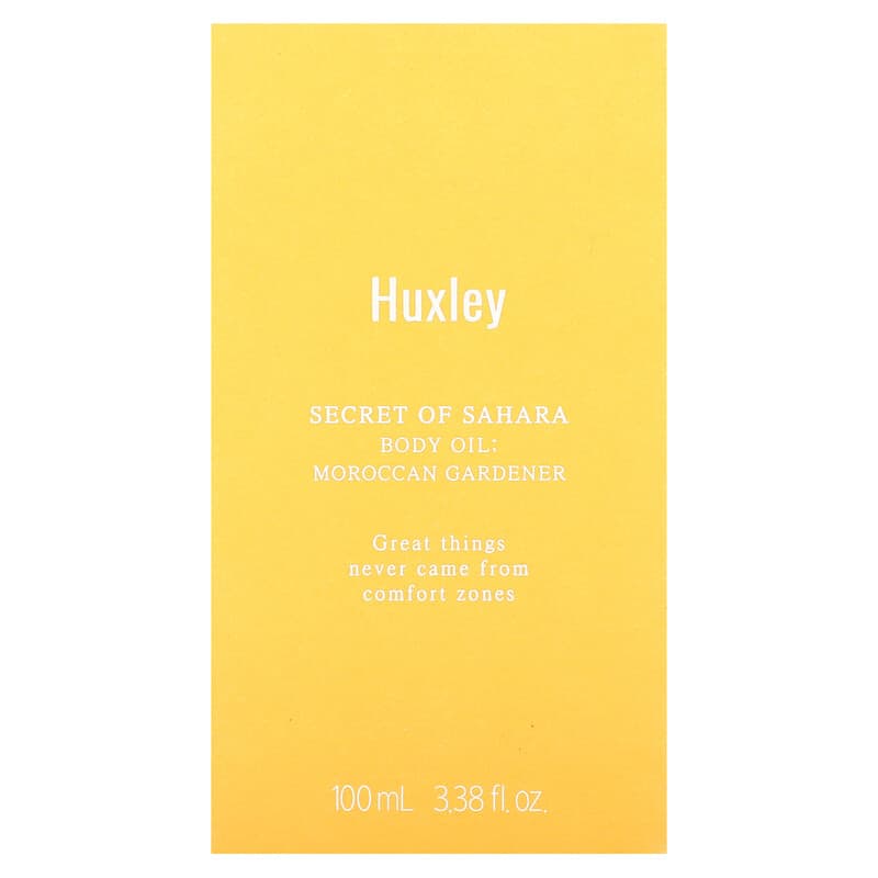 Huxley, Secret of Sahara, Body Oil, Moroccan Gardener, 3.38 fl oz (100 ml)