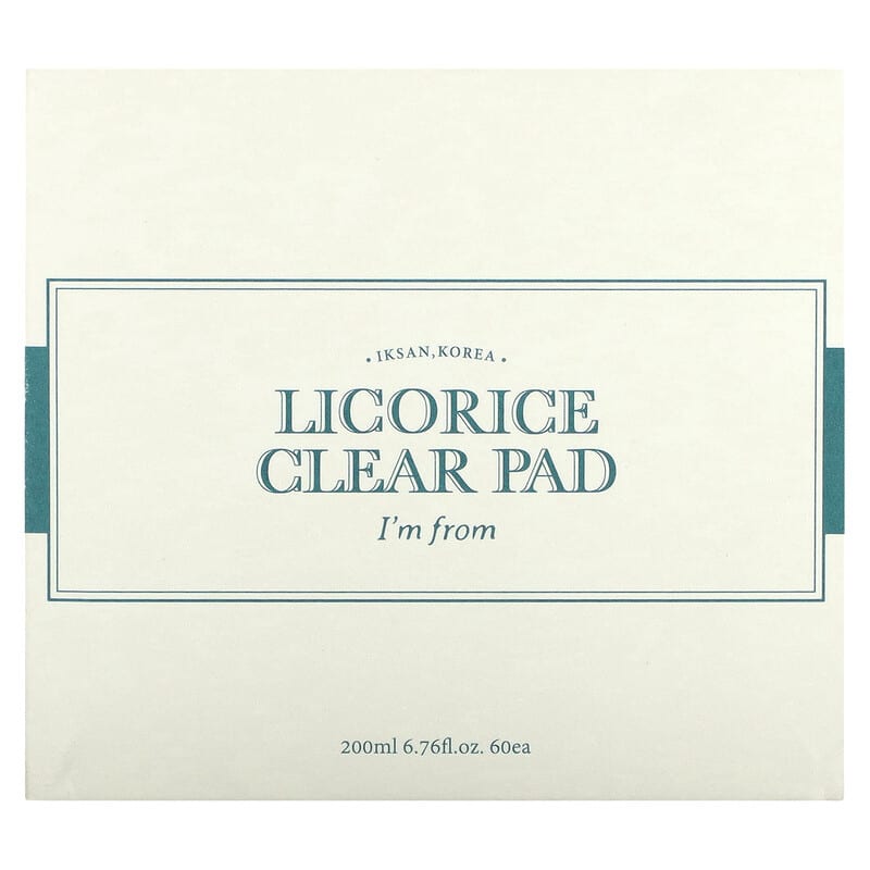 I'm From, Licorice Clear Pad, 60 Pads, 6.76 fl oz (200 ml)