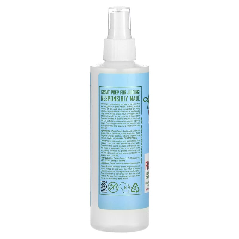 Rebel Green, Fruit & Veggie Clean, 8 fl oz (237 ml)