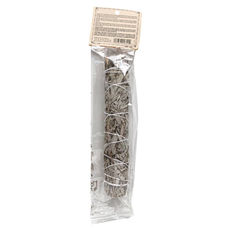 Sage Spirit, Traditional American Incense, White Sage, Large (8-9 inches), 1 Smudge Wand