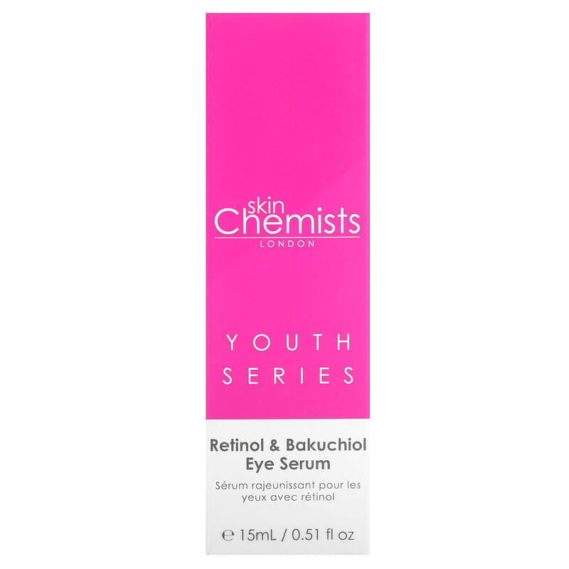 skinChemists, Youth Series, Retinol & Bakuchiol Eye Serum, 0.51 fl oz (15 ml)