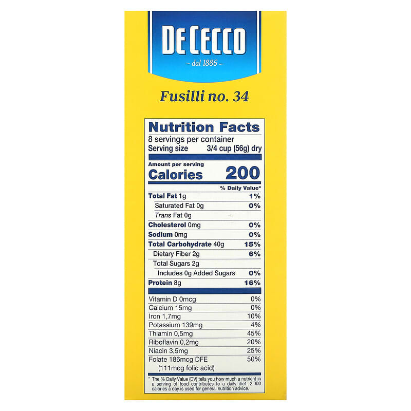 De Cecco, Fusilli No. 34, 1 lb (453 g)