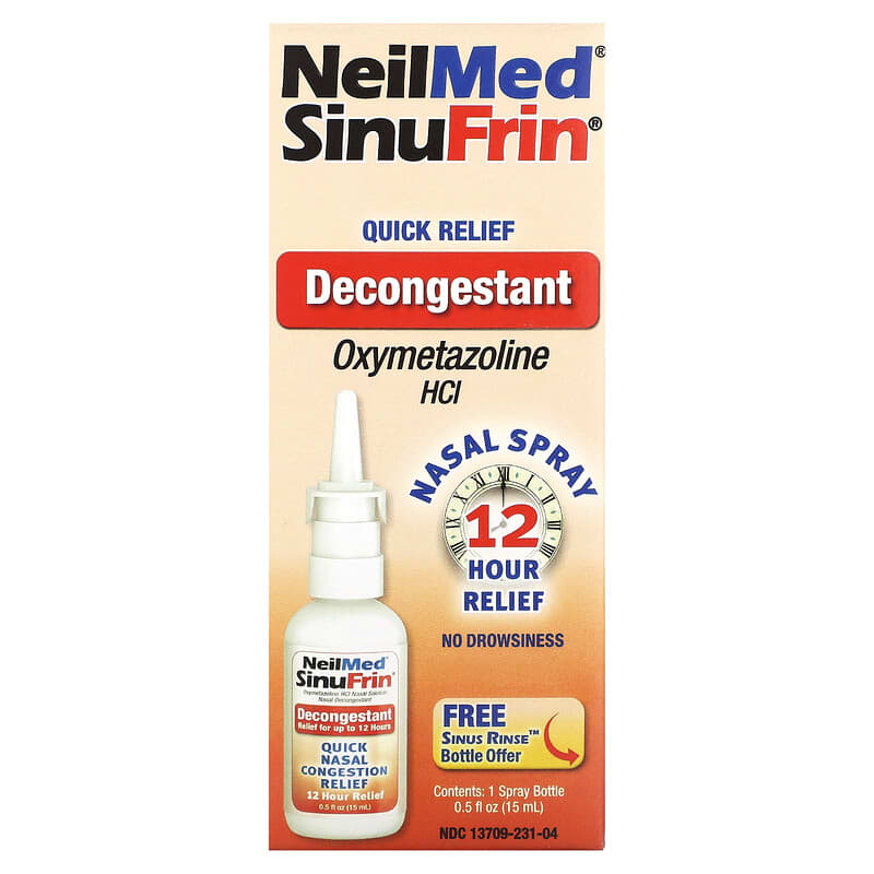 NeilMed, SinuFrin, Decongestant Spray Bottle, 0.5 fl oz (15 ml)