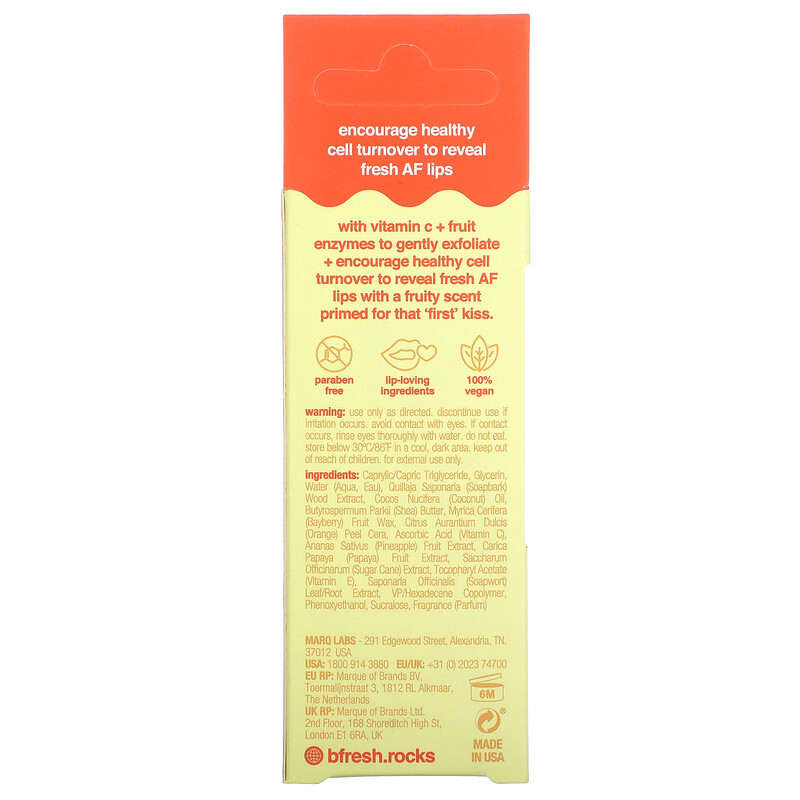 b.fresh, Never Been Kissed, Exfoliating Lip Serum, Pineapple Pucker, 0.5 fl oz (15 ml)