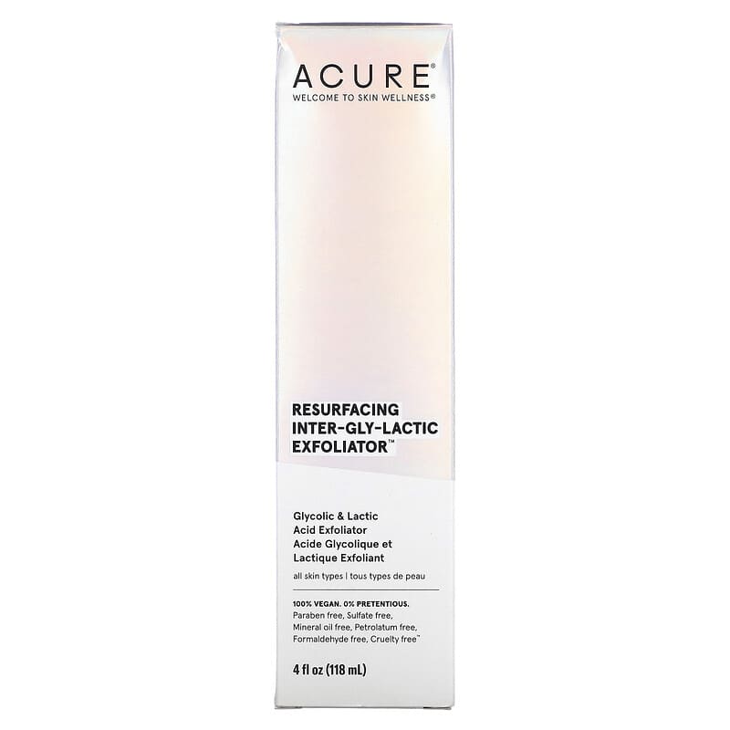 ACURE, Resurfacing, Inter-Gly-Lactic Exfoliator, 4 fl oz (118 ml)