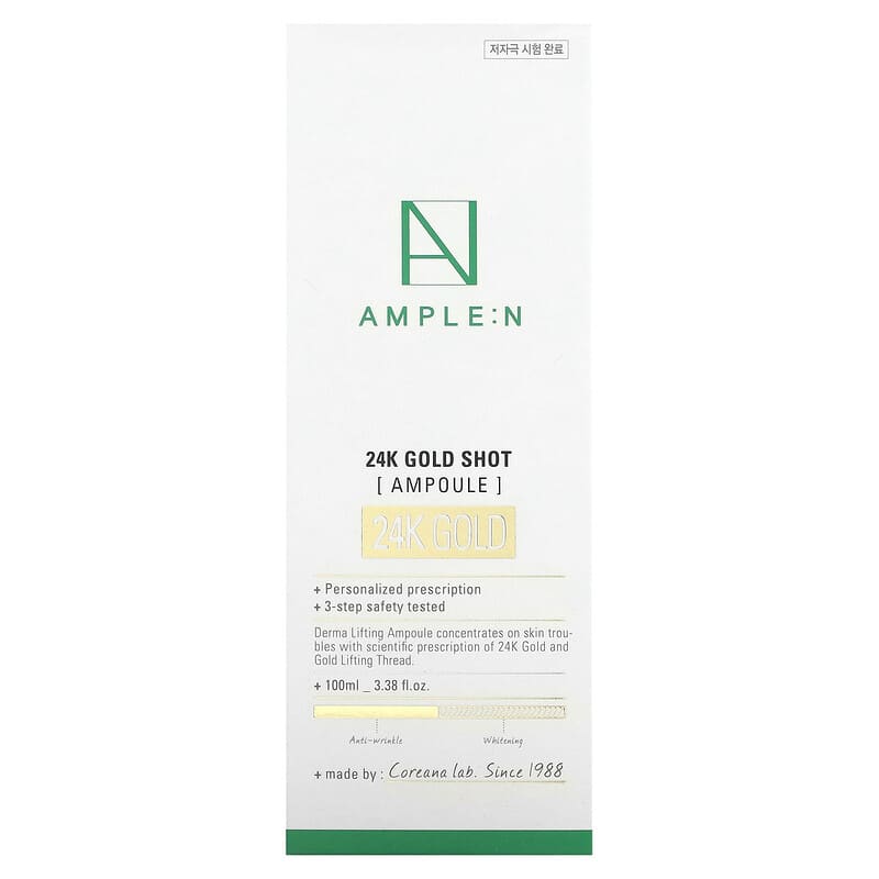 AMPLE:N, 24K Gold Shot, Ampoule, 3.38 fl oz (100 ml)