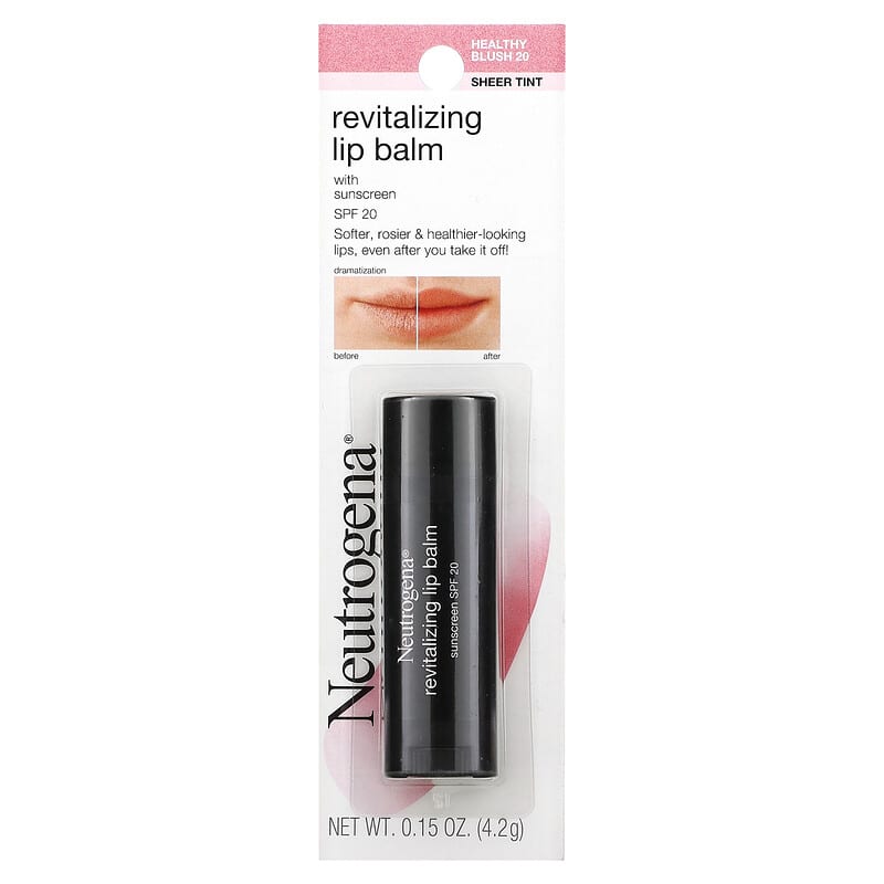 Neutrogena, Revitalizing Lip Balm, SPF 20, Healthy Blush 20, 0.15 oz (4.2 g)