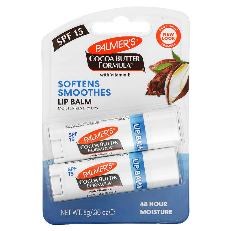 Palmers, Lip Balm, SPF 15, Original, 2 Pack, 0.15 oz (4 g) Each