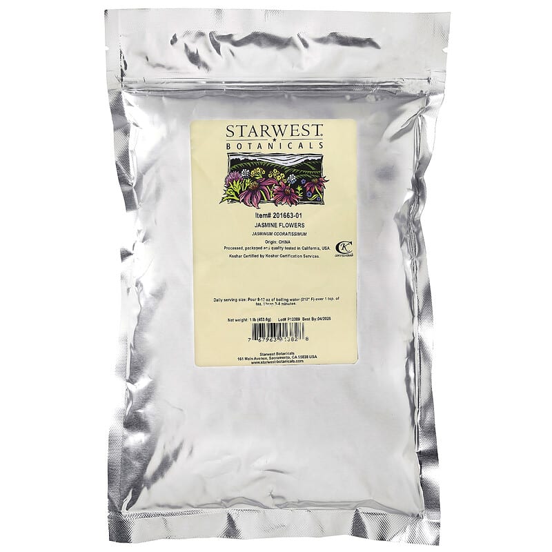 Starwest Botanicals, Jasmine Flowers, 1 lb (453.6 g)