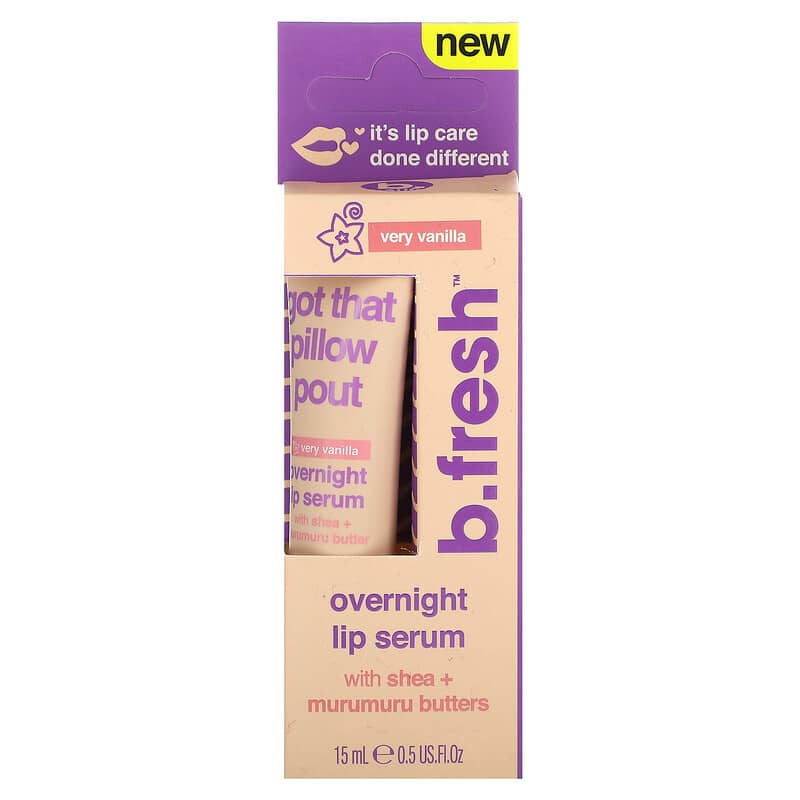 b.fresh, Got That Pillow Pout, Overnight Lip Serum, Very Vanilla, 0.5 fl oz (15 ml)