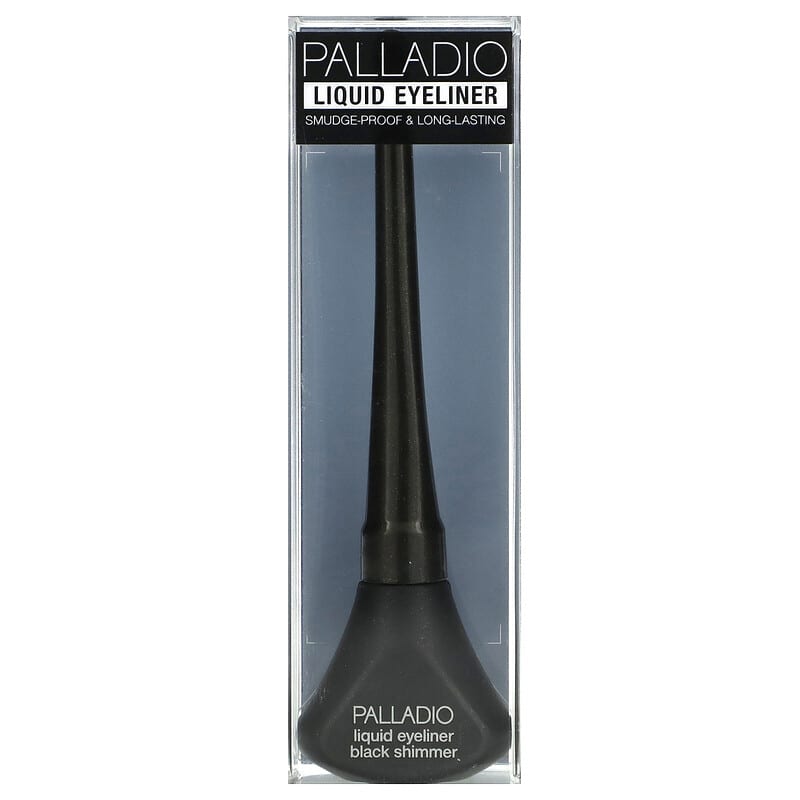 Palladio, Liquid Eyeliner, Black Shimmer ELLS274, 0.13 fl oz (3.8 ml)