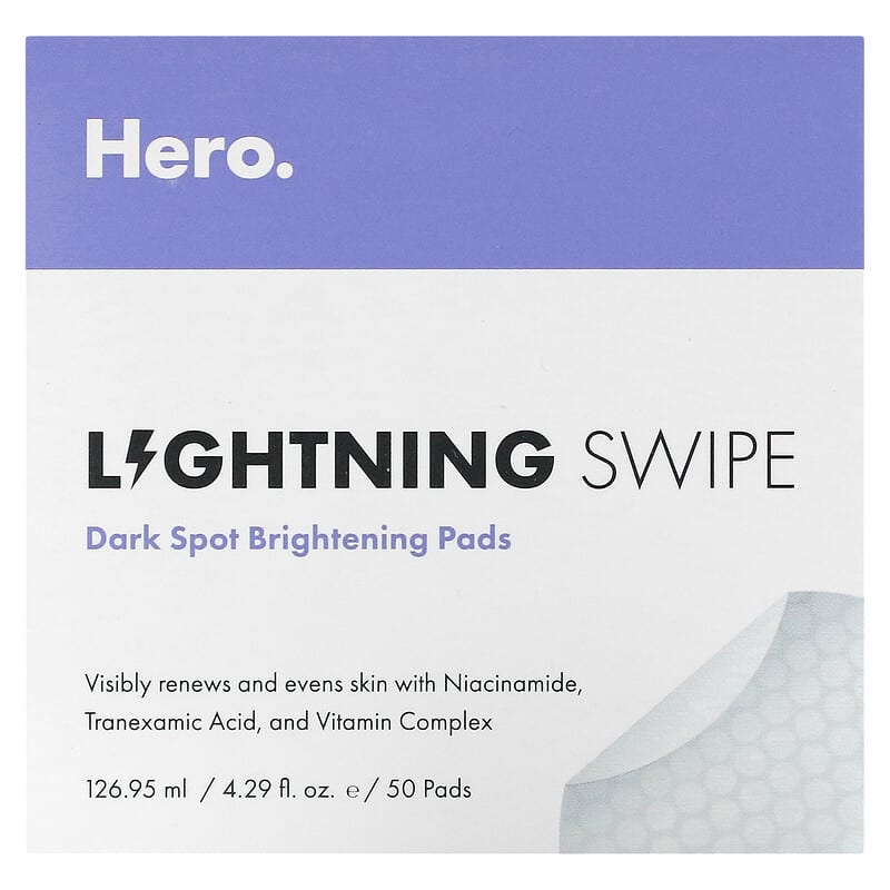 Hero Cosmetics, Lightning Swipe, Dark Spot Brightening Pads, 50 Pads