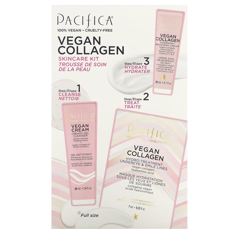 Pacifica, Vegan Collagen Skincare Kit , 3 Piece Kit